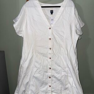GAP V-Neck Button-Down Women’s Denim Dress